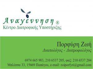 ΔΙΑΙΤΟΛΟΓΟΣ ΠΑΠΑΓΟΥ - ΔΙΑΤΡΟΦΟΛΟΓΟΣ ΠΑΠΑΓΟΥ - ΠΟΡΦΥΡΗ ΖΩΗ