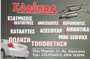 ΕΞΑΤΜΙΣΕΙΣ ΑΥΤΟΚΙΝΗΤΩΝ ΑΓΙΟΣ ΔΗΜΗΤΡΙΟΣ - ΚΑΤΑΛΥΤΕΣ ΑΓΙΟΣ ΔΗΜΗΤΡΙΟΣ - ΣΔΟΥΚΟΣ